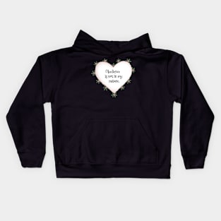 Obedience is not in my nature rose heart on black Kids Hoodie